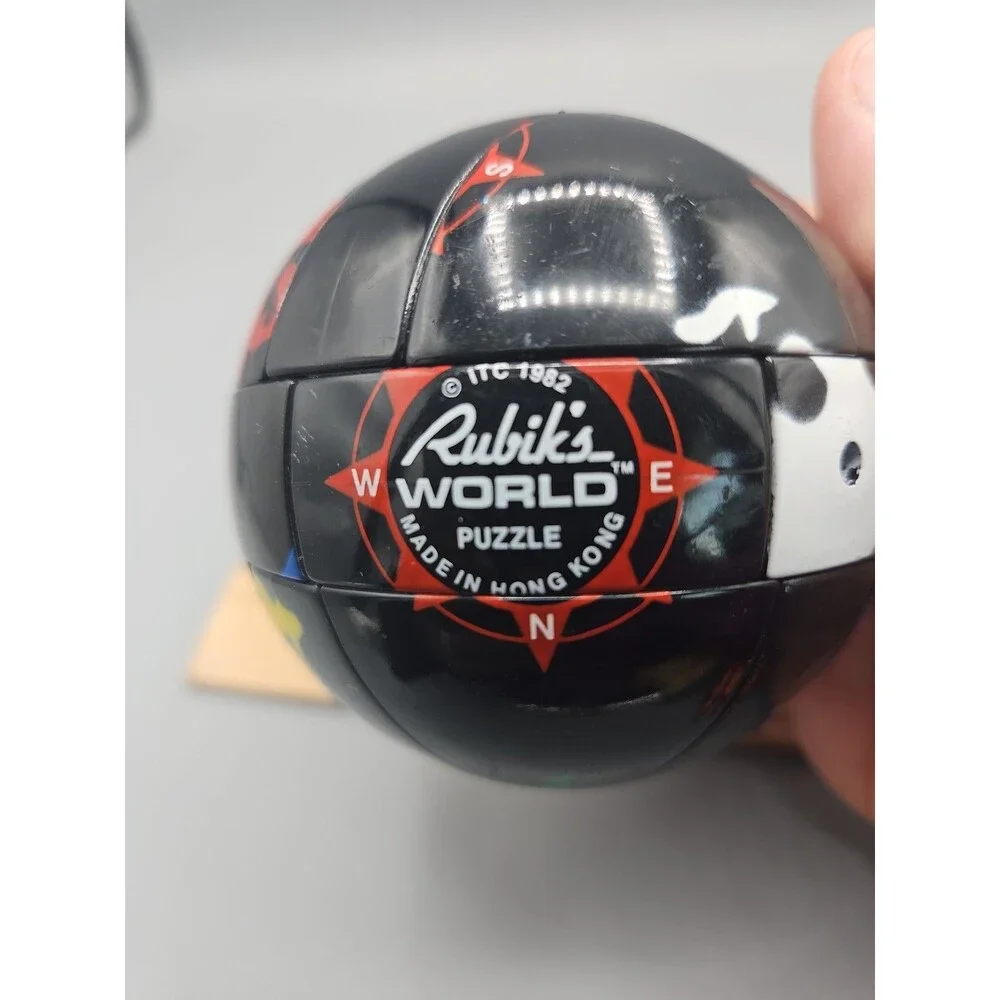 Vintage 1982 Rubik’s World Puzzle Globe Sphere Toy Hong Kong Cube - No Stand